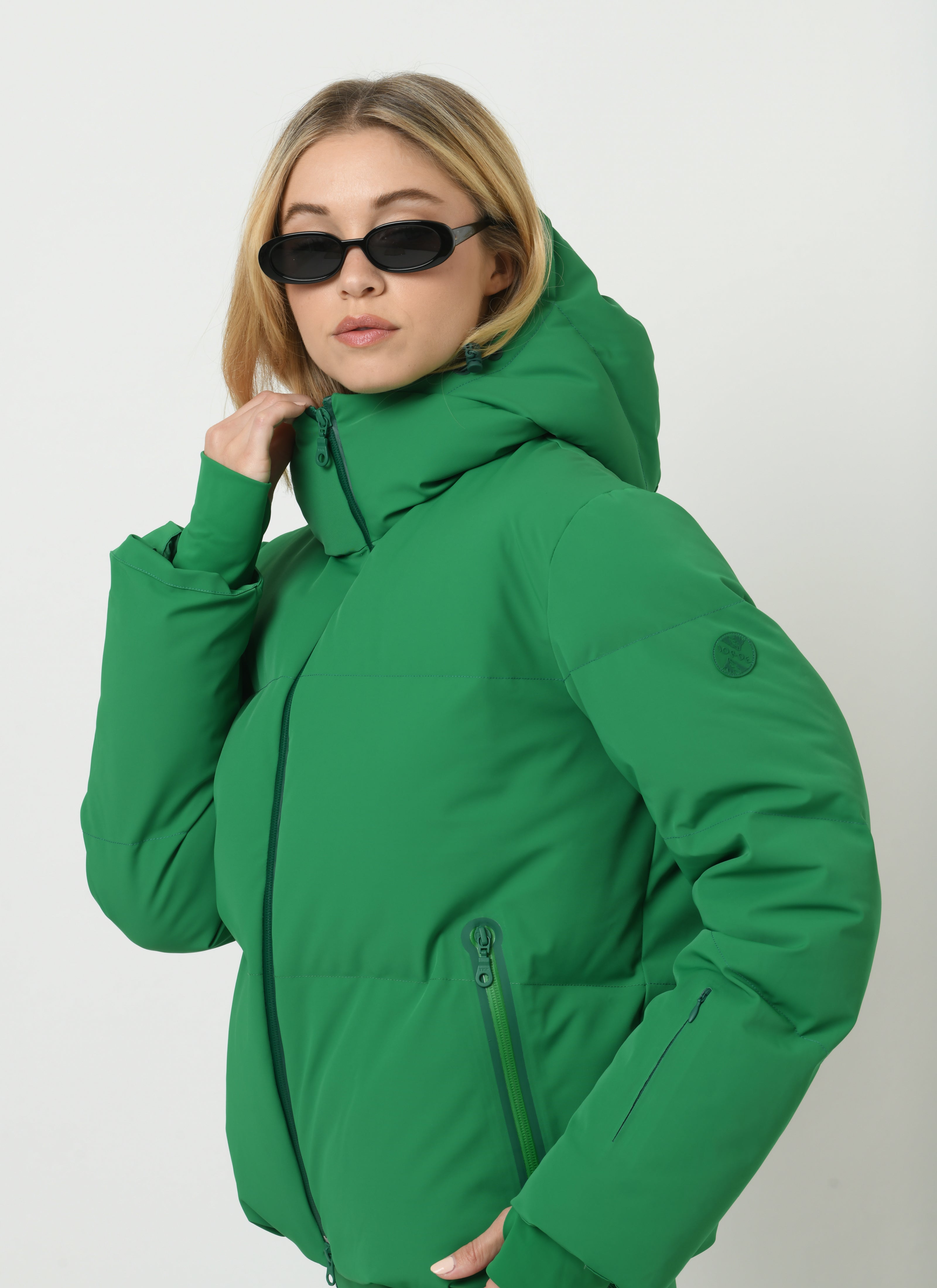 Women's green ski jacket