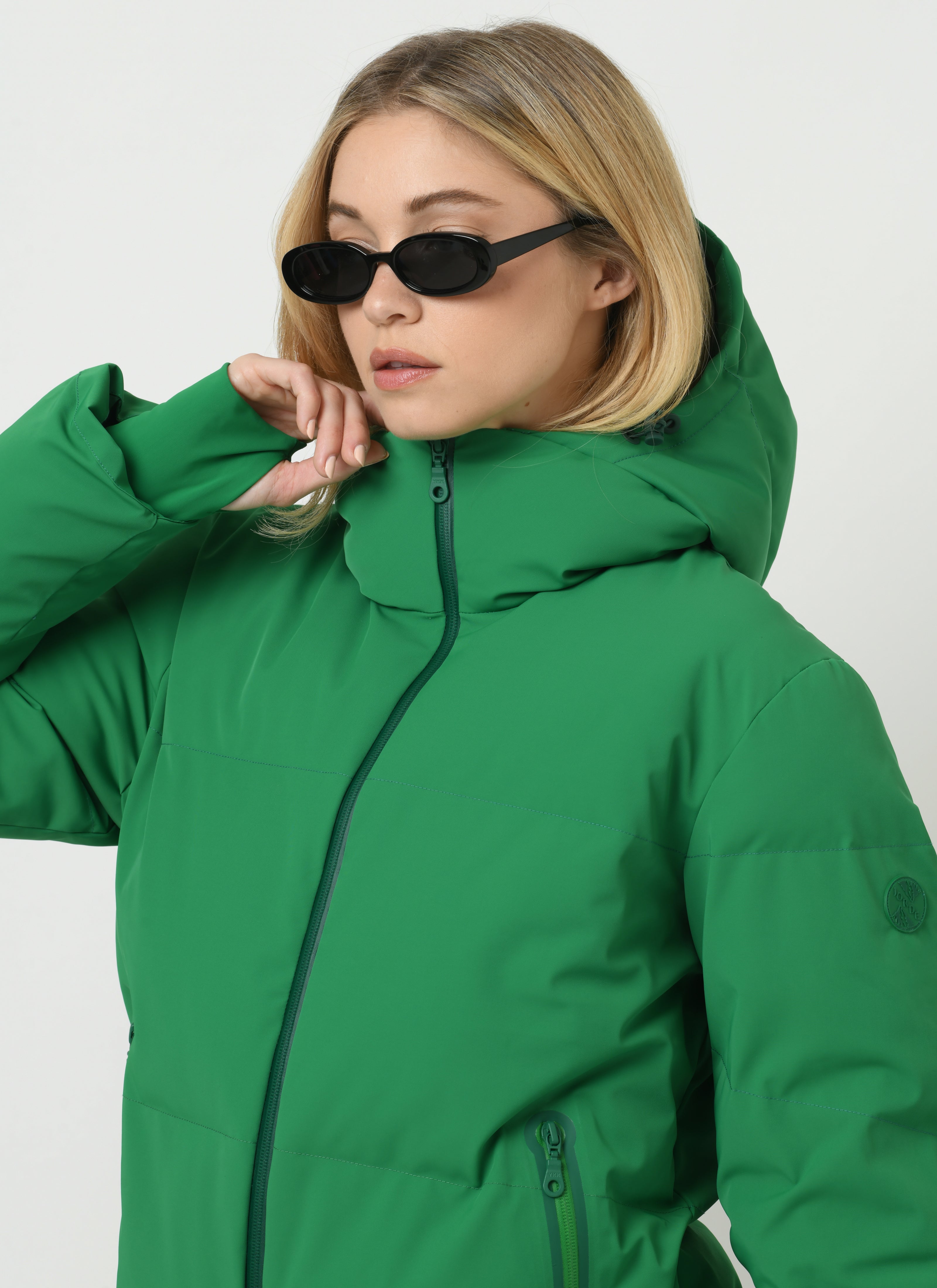 Women's green ski jacket