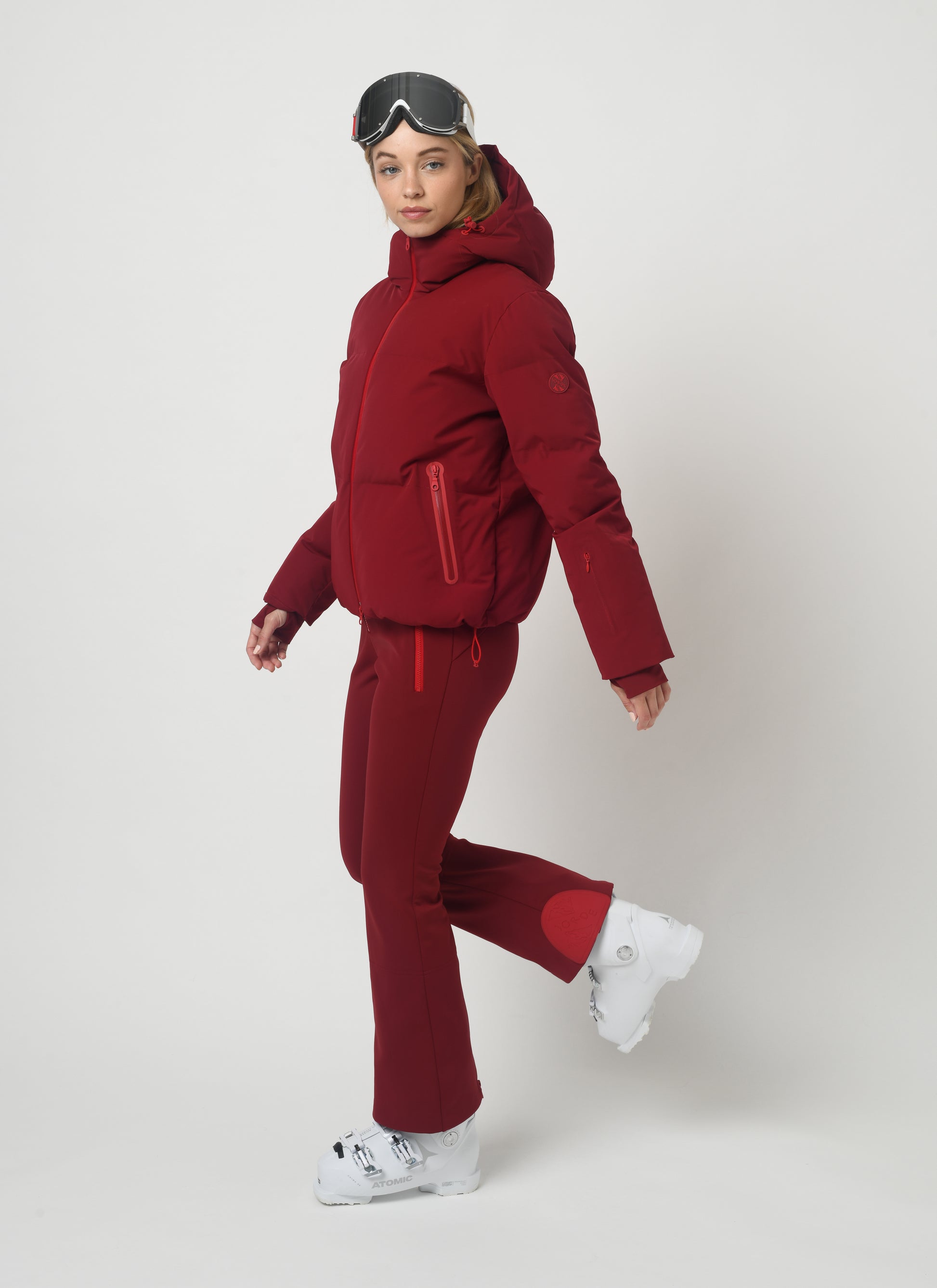 Women's Red Ski Outfit