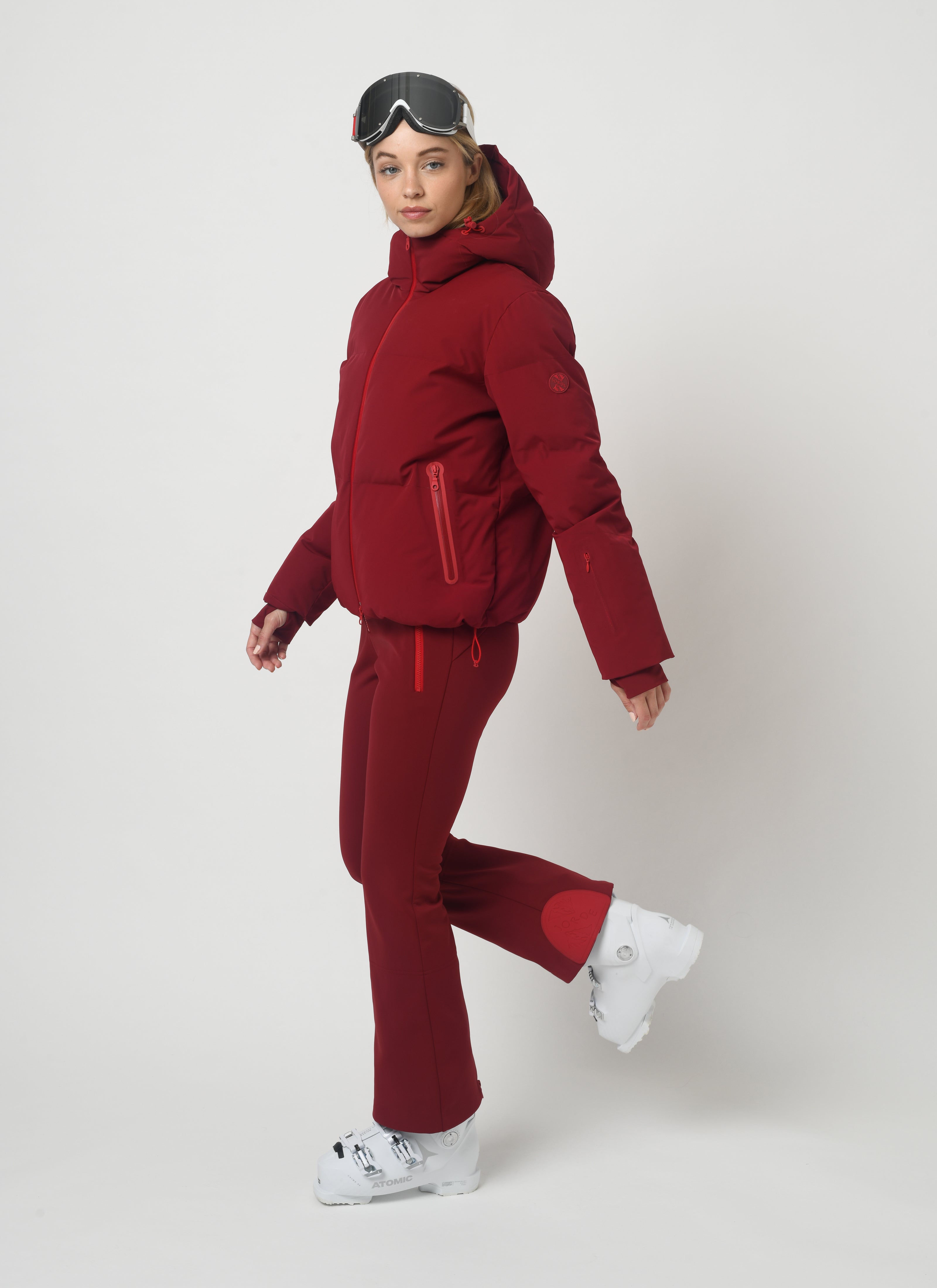 Women's Red Ski Outfit