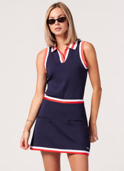 Birdie Top in Navy Stripe