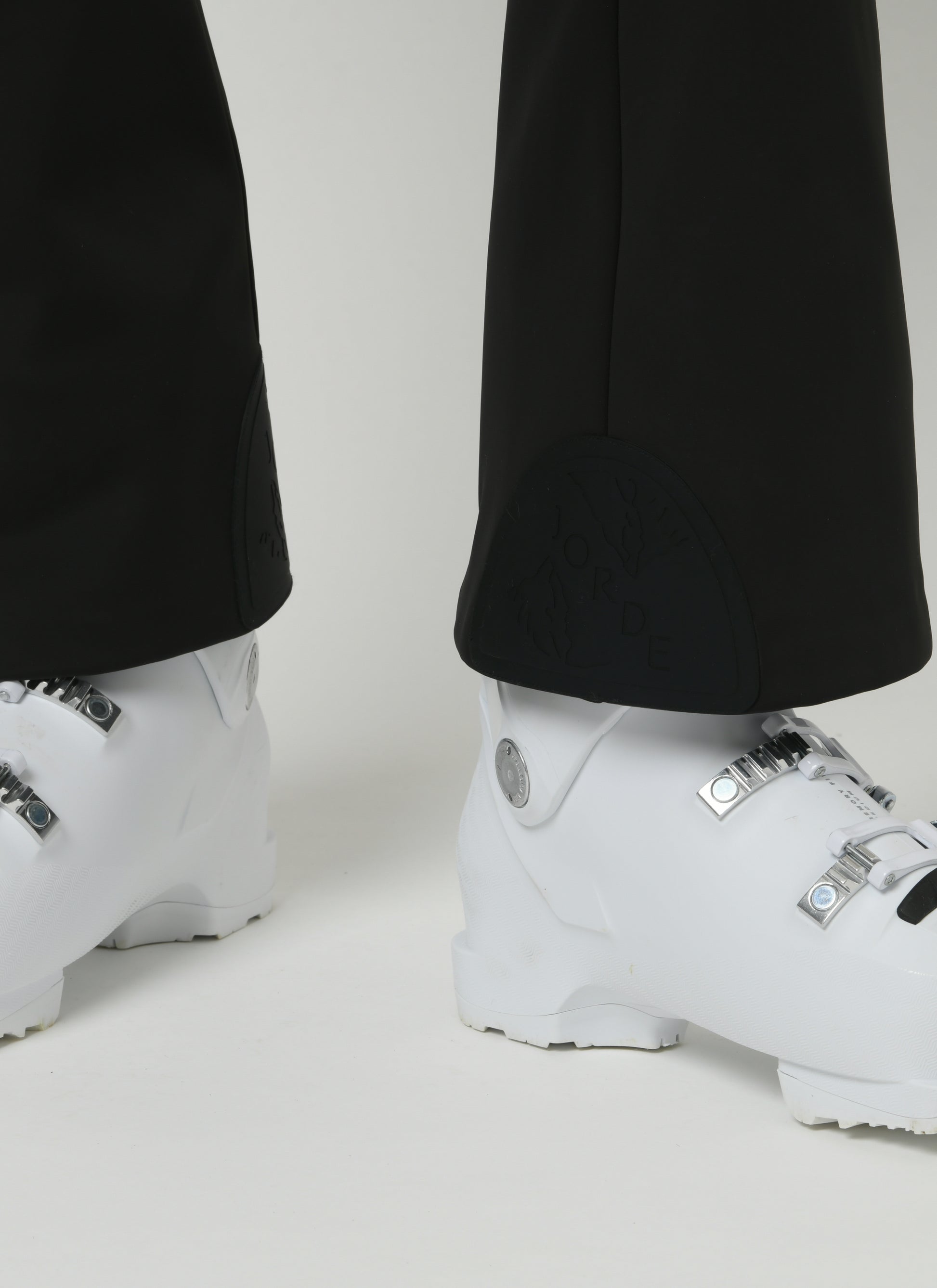 Women's Black ski Pants with ankle patch