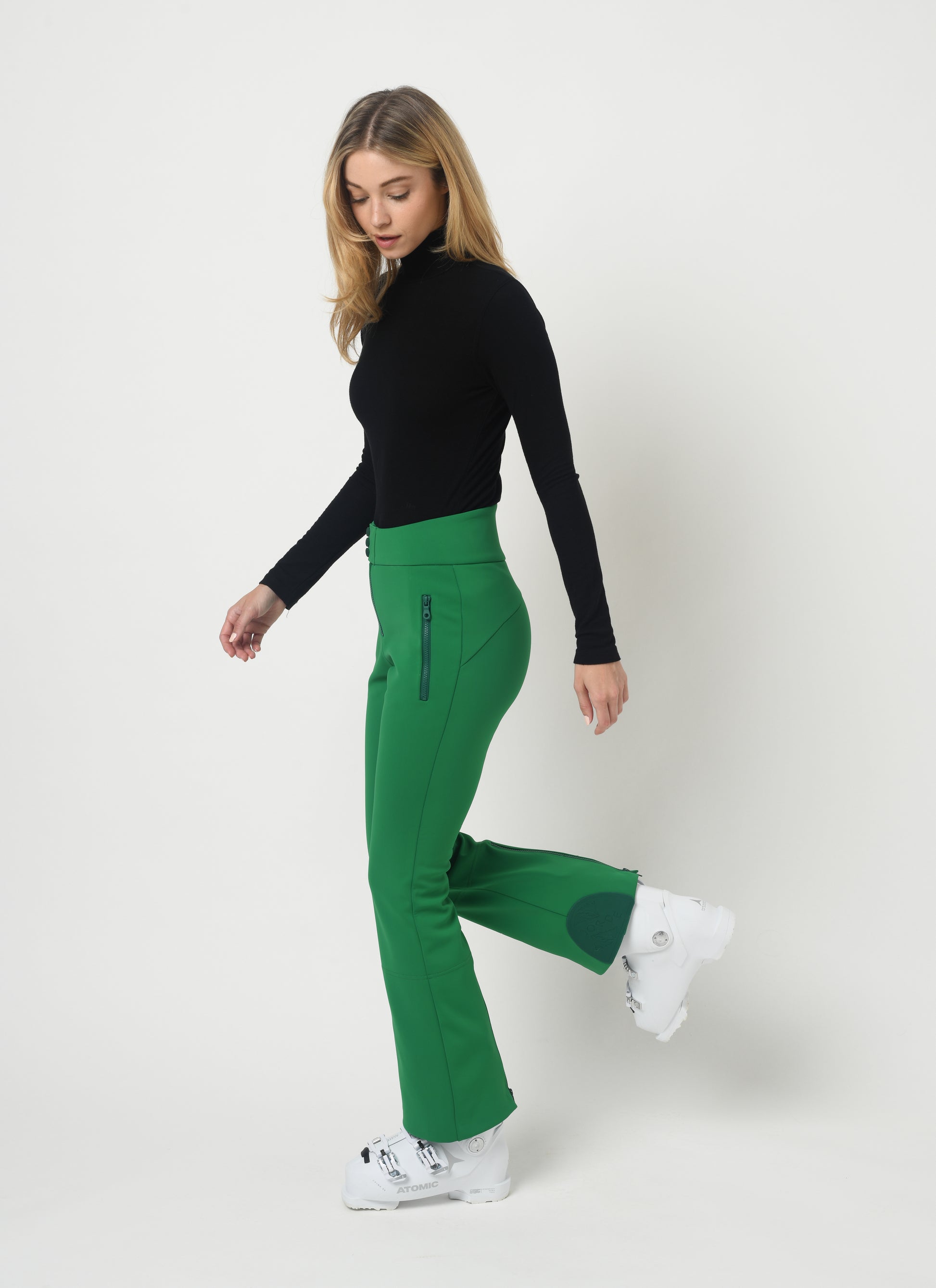 women's ski pants green