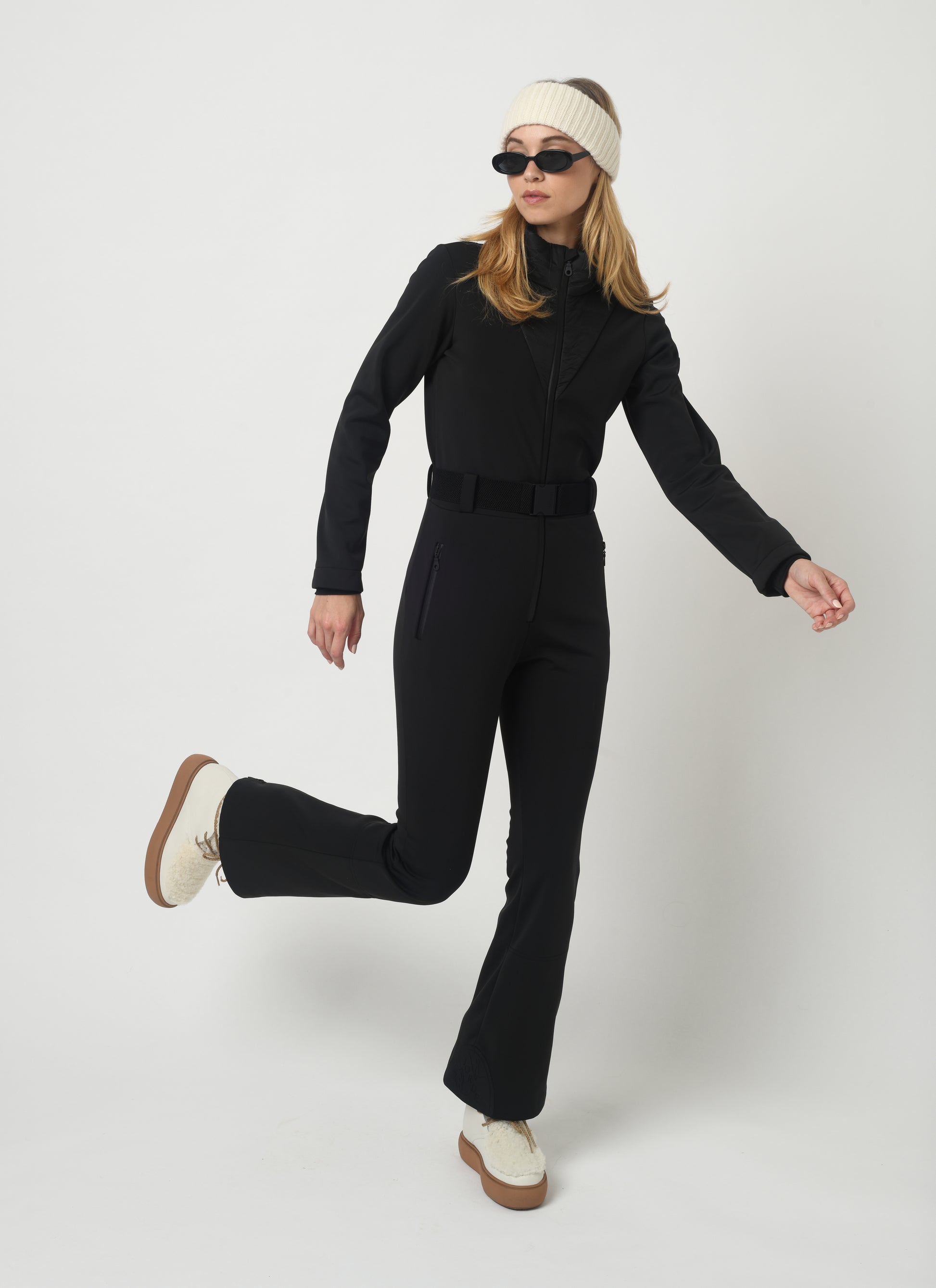 Black one piece women's ski suit