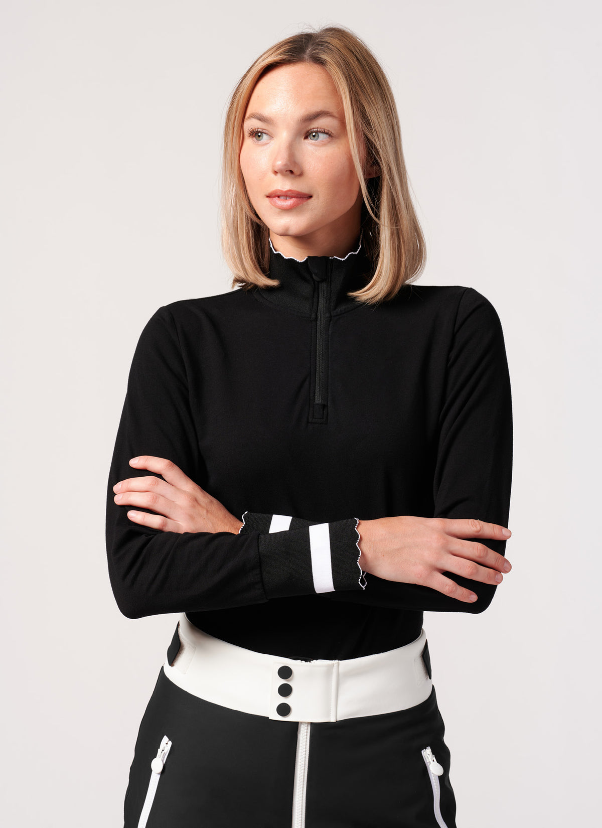 Kelly Quarter-Zip Baselayer in Black Diamond