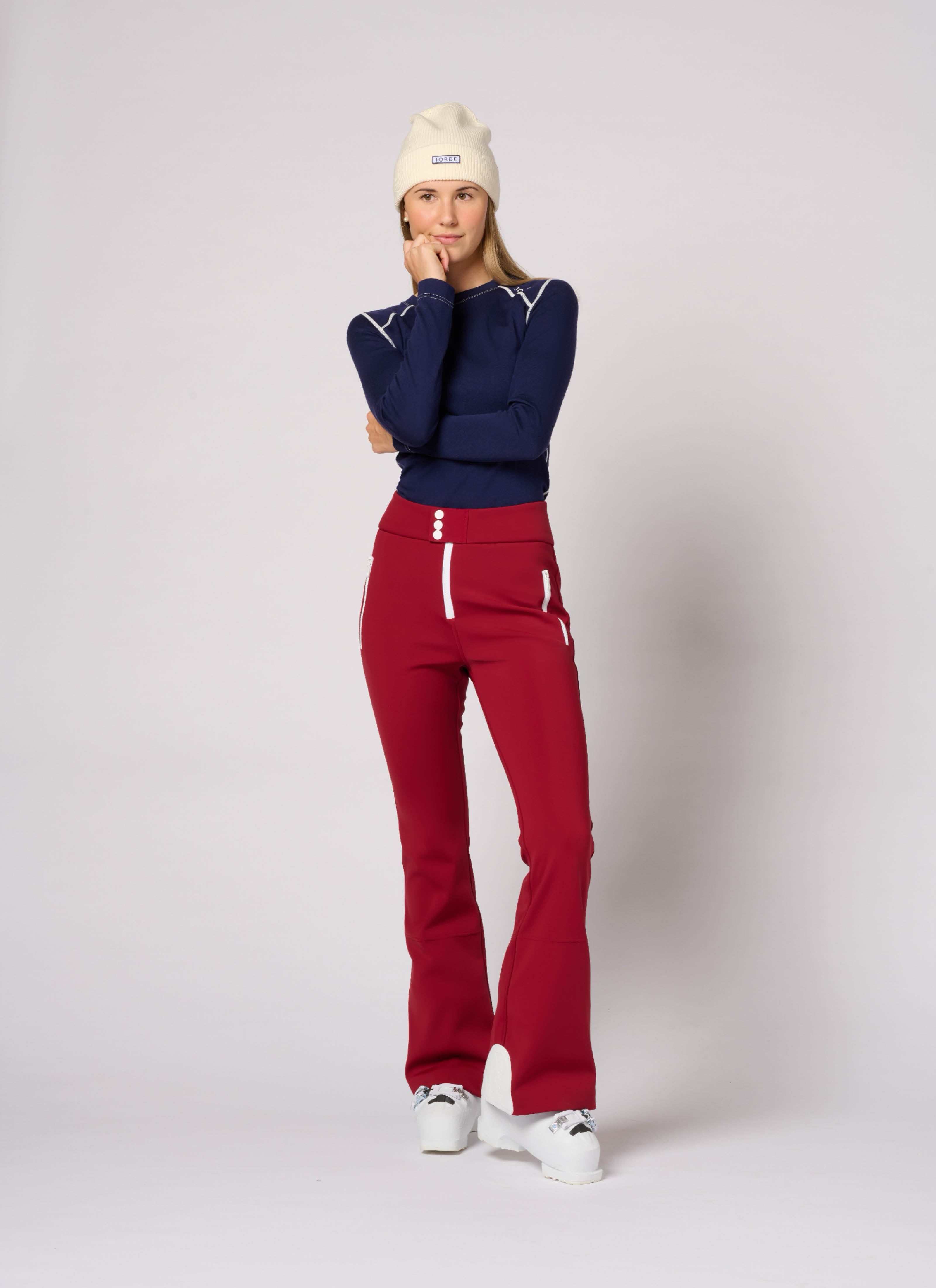 Lennon Softshell Pant in Holiday Ruby