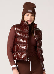 Nell Puffer Vest in Teddy