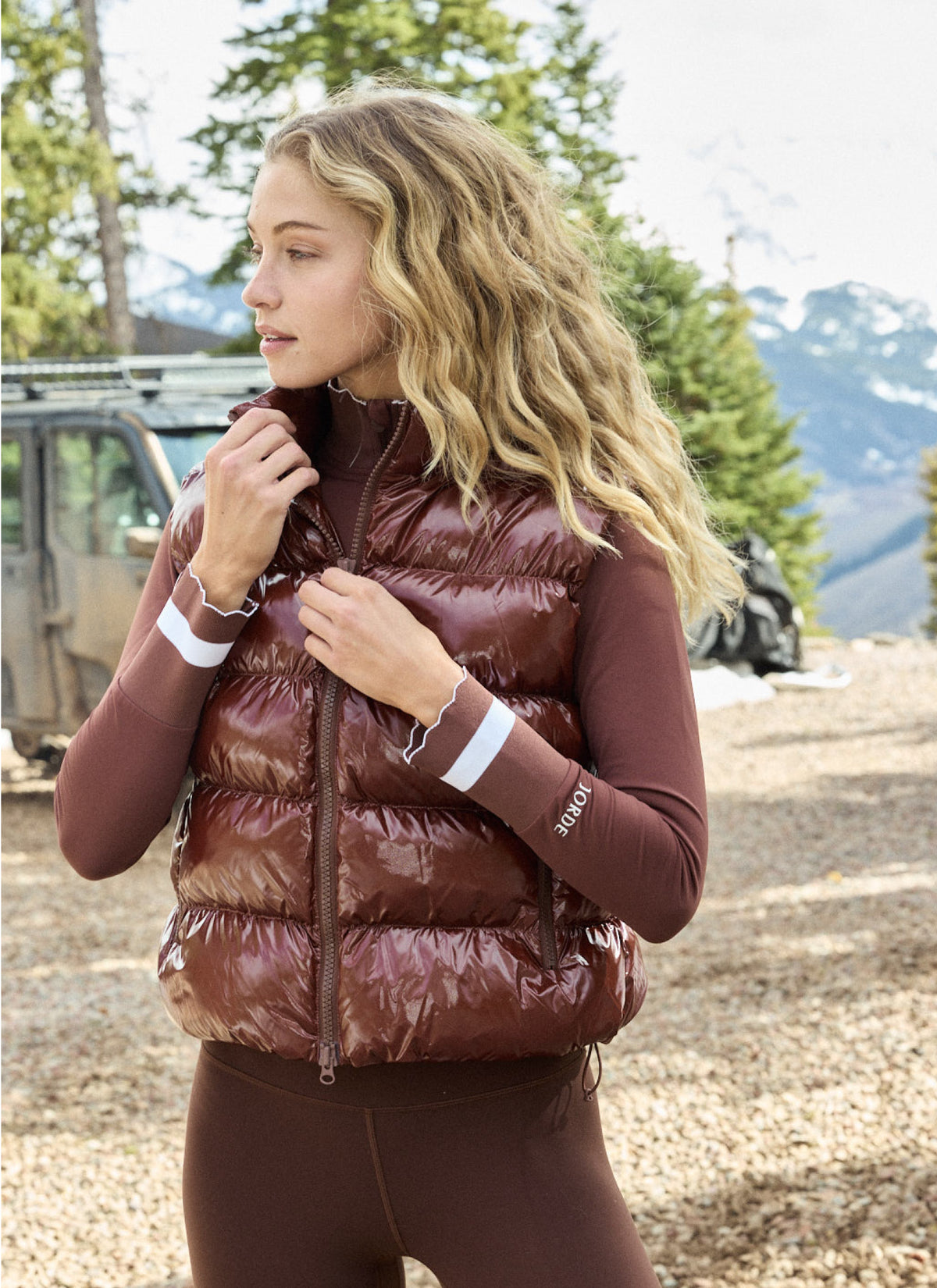Nell Puffer Vest in Teddy